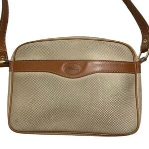 Longchamp brown tan messenger bag vintage Rare